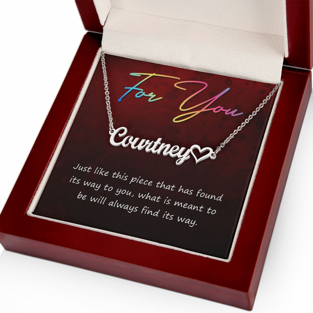 For You Name Necklace With Heart-Express Your Love Gifts