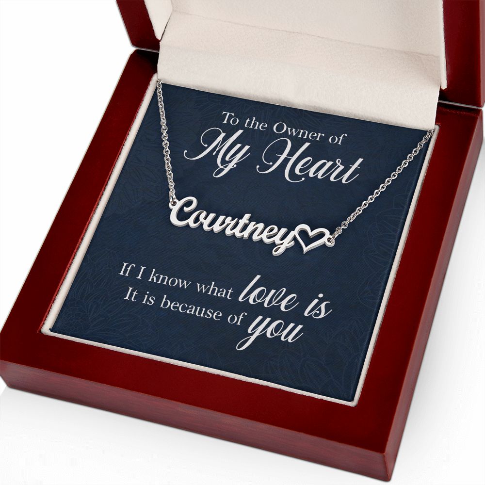 To the Owner of My Heart Name Necklace With Heart-Express Your Love Gifts