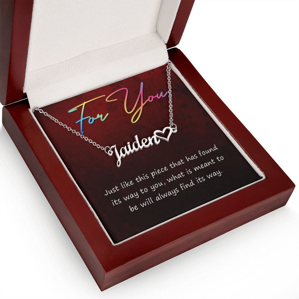 For You Name Necklace With Heart-Express Your Love Gifts