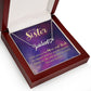 To My Sister I Love You Name Necklace With Heart-Express Your Love Gifts