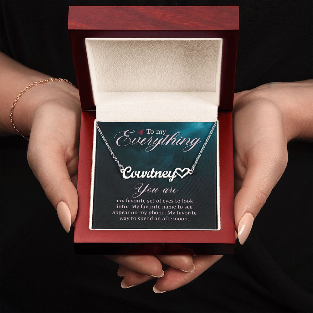 To My Everything Name Necklace With Heart-Express Your Love Gifts