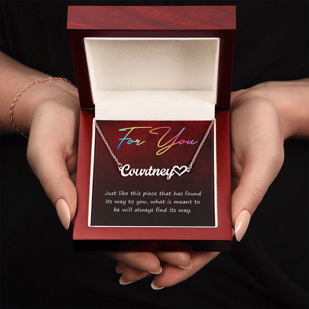 For You Name Necklace With Heart-Express Your Love Gifts