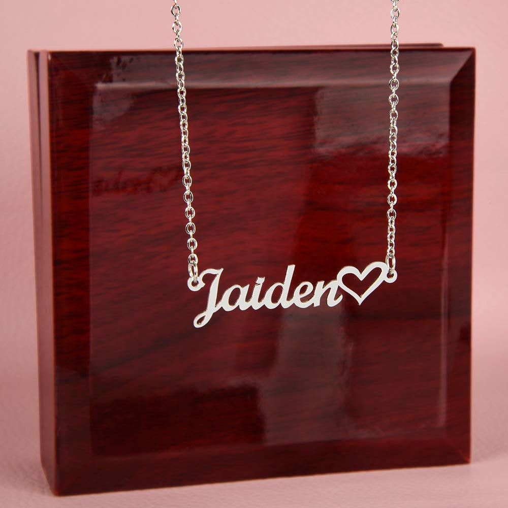 To My Gorgeous Girlfriend Name Necklace With Heart-Express Your Love Gifts