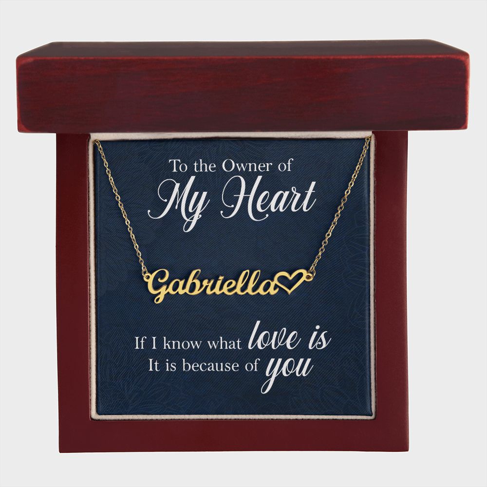 To the Owner of My Heart Name Necklace With Heart-Express Your Love Gifts
