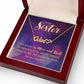 To My Sister I Love You Name Necklace With Heart-Express Your Love Gifts