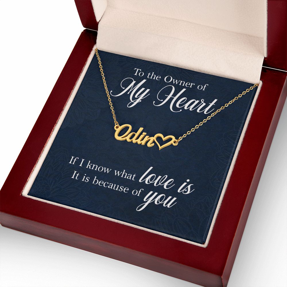 To the Owner of My Heart Name Necklace With Heart-Express Your Love Gifts
