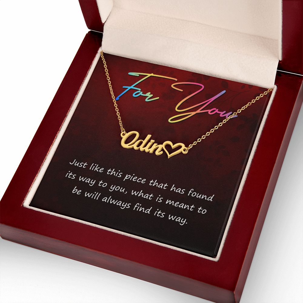 For You Name Necklace With Heart-Express Your Love Gifts