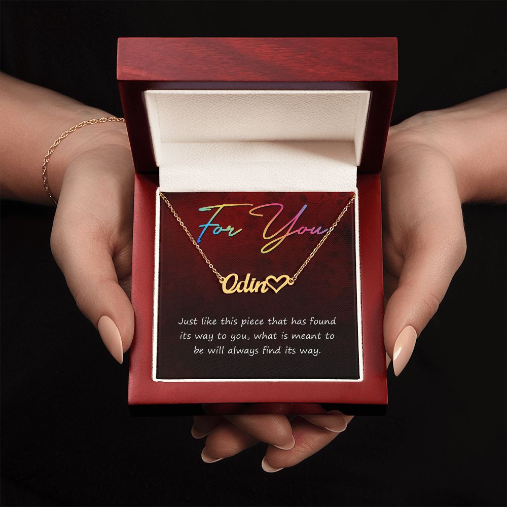 For You Name Necklace With Heart-Express Your Love Gifts