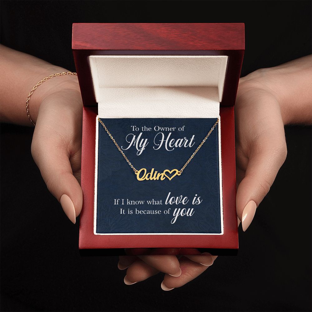To the Owner of My Heart Name Necklace With Heart-Express Your Love Gifts