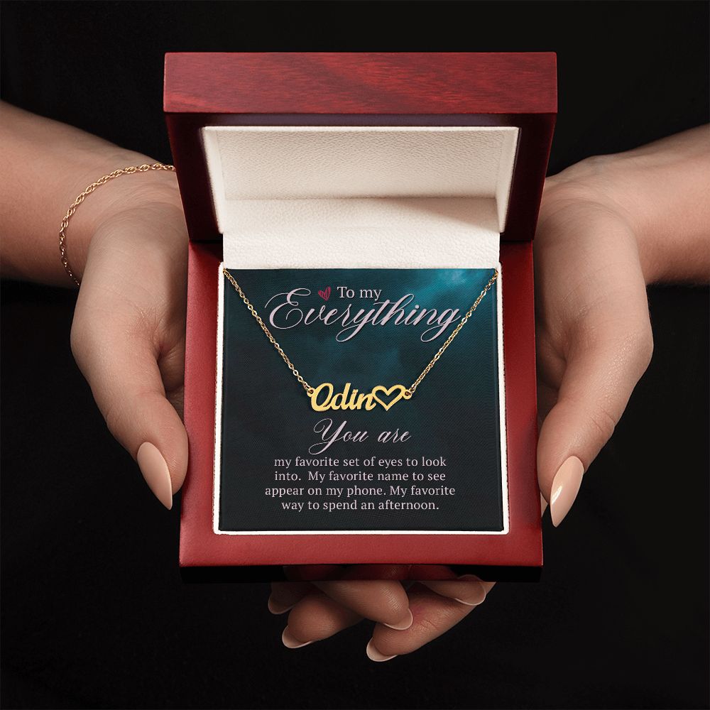 To My Everything Name Necklace With Heart-Express Your Love Gifts