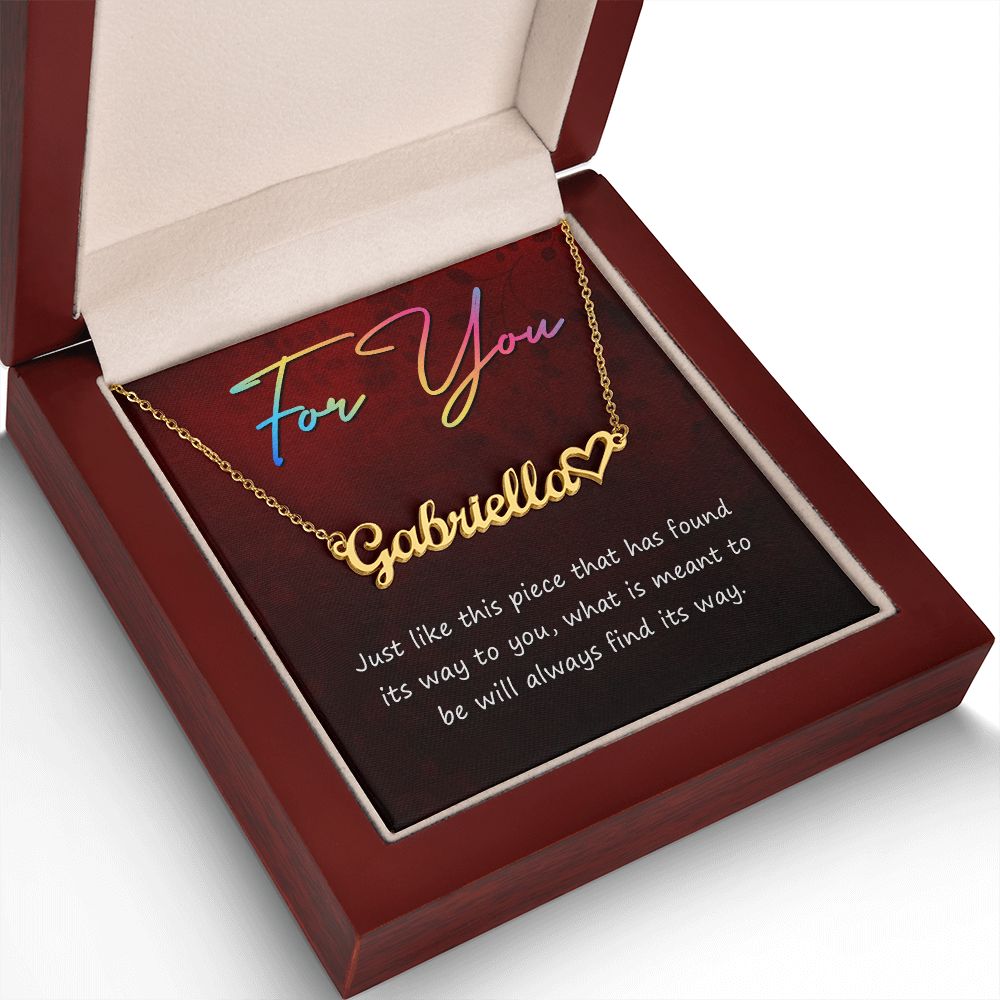 For You Name Necklace With Heart-Express Your Love Gifts