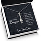 My Dearest Daughter You are the Light of My Life Vertical Name Necklace-Express Your Love Gifts
