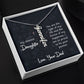 My Dearest Daughter You are the Light of My Life Vertical Name Necklace-Express Your Love Gifts