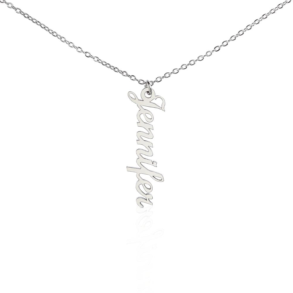 To My Soulmate You Are The Calm to My Chaos Vertical Name Necklace-Express Your Love Gifts