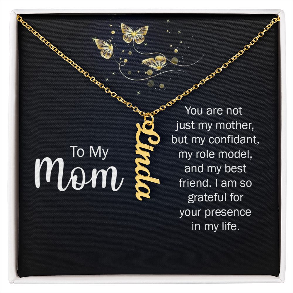 To My Mom You Are Not Just My Mother Vertical Name Necklace-Express Your Love Gifts