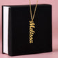 To My Daughter You Are Capable of Achieving Anything Vertical Name Necklace-Express Your Love Gifts