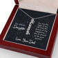 My Dearest Daughter You are the Light of My Life Vertical Name Necklace-Express Your Love Gifts