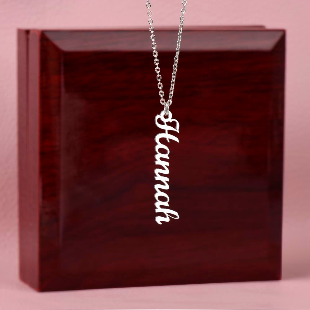 My Dearest Daughter You are the Light of My Life Vertical Name Necklace-Express Your Love Gifts