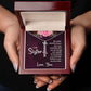 To My Sister No Matter What Life Throws Your Way Vertical Name Necklace-Express Your Love Gifts
