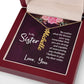 To My Sister No Matter What Life Throws Your Way Vertical Name Necklace-Express Your Love Gifts