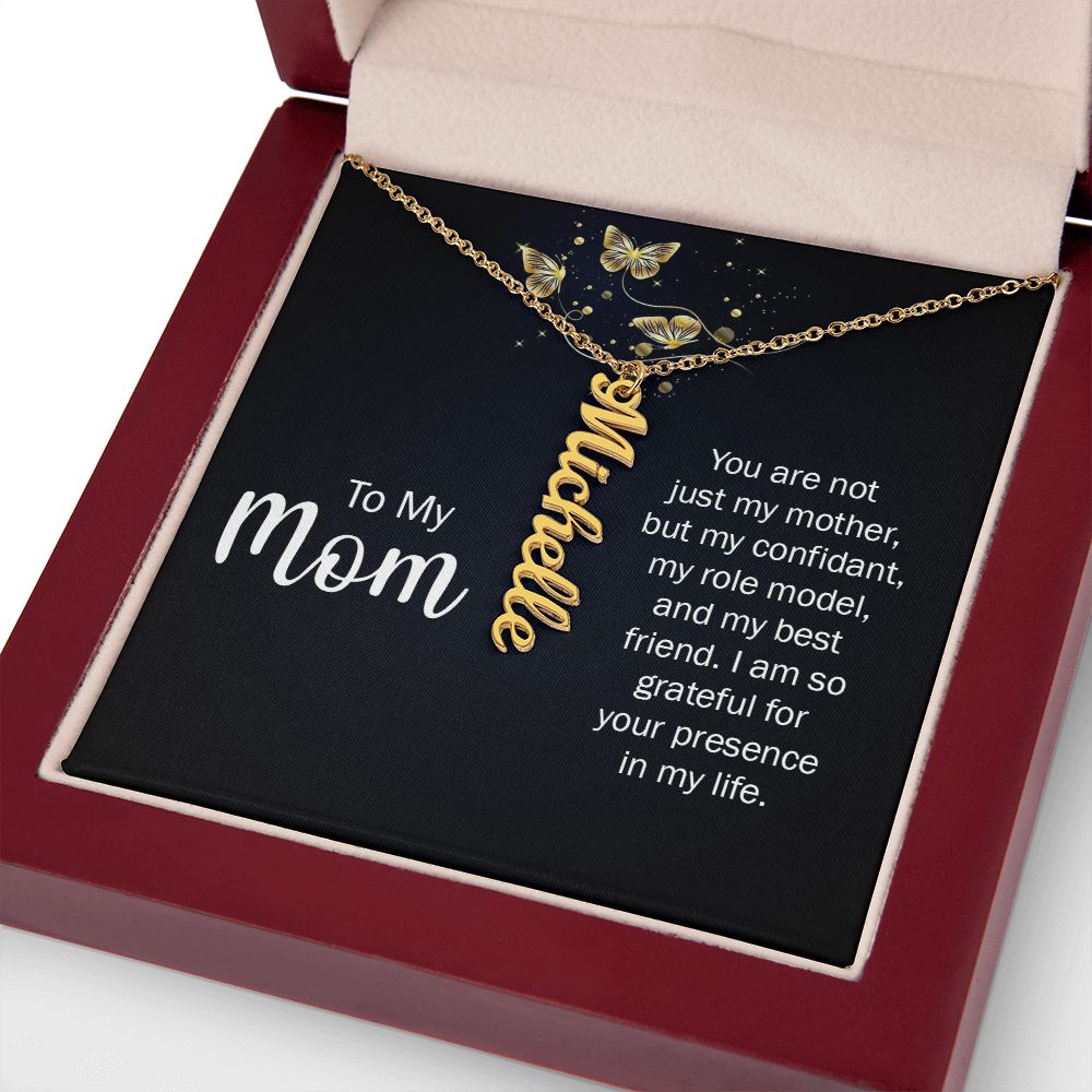 To My Mom You Are Not Just My Mother Vertical Name Necklace-Express Your Love Gifts