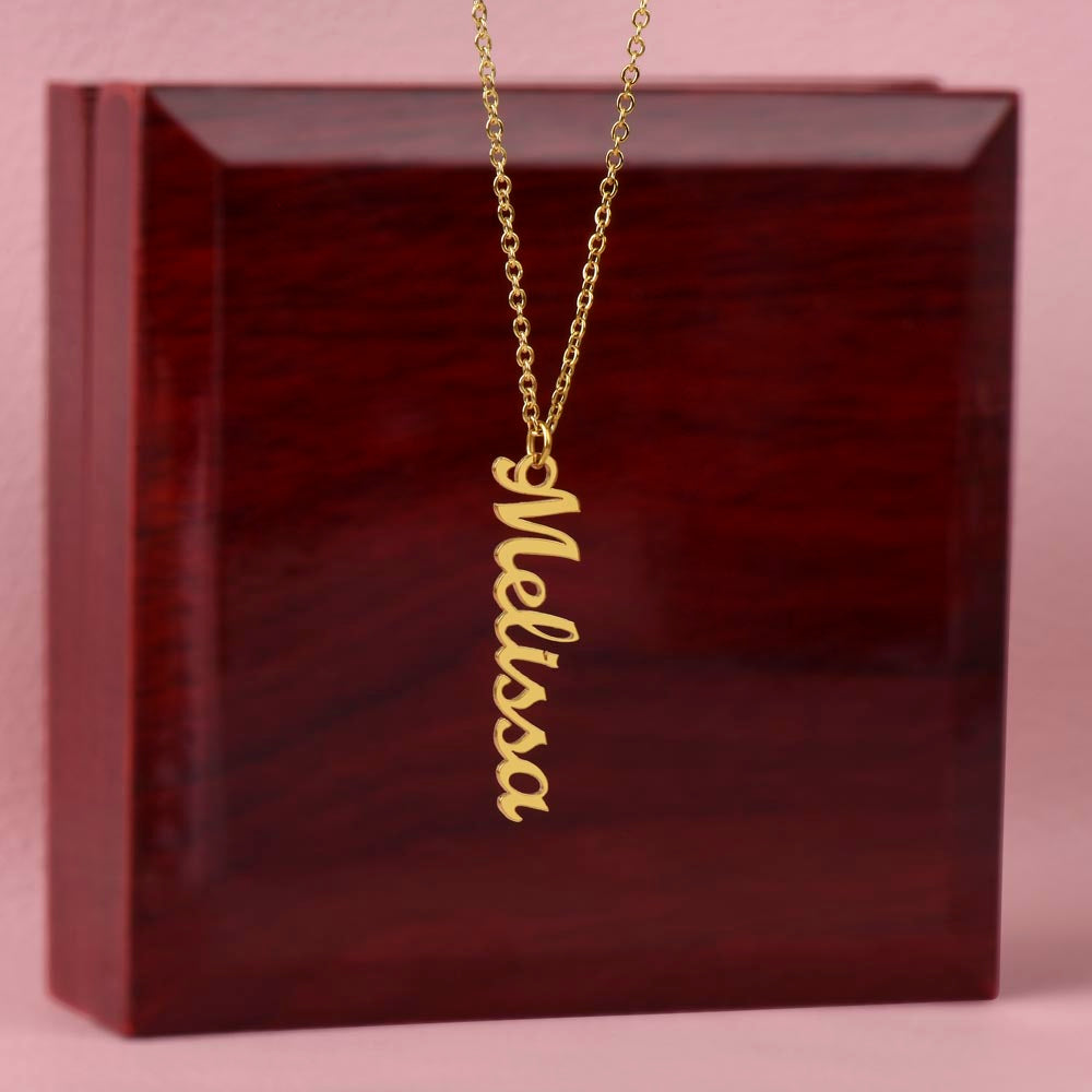 To My Daughter You Are Capable of Achieving Anything Vertical Name Necklace-Express Your Love Gifts