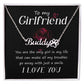 To My Girlfriend You Are The Only Girl Name Necklace With Paw Print-Express Your Love Gifts