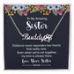 To My Amazing Sister Distance Never Separates Name Necklace With Paw Print-Express Your Love Gifts