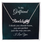 To My Girlfriend I Think You Should Know Name Necklace With Paw Print-Express Your Love Gifts