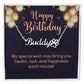 Happy Birthday Happiness Each Minute Name Necklace With Paw Print-Express Your Love Gifts