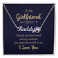 To My Girlfriend You Are My Best Friend Name Necklace With Paw Print-Express Your Love Gifts