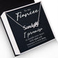 To My Fiancee I Promise Name Necklace With Paw Print-Express Your Love Gifts