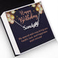 Happy Birthday Happiness Each Minute Name Necklace With Paw Print-Express Your Love Gifts