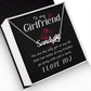 To My Girlfriend You Are The Only Girl Name Necklace With Paw Print-Express Your Love Gifts