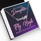 To My Beautiful Daughter Fly High Name Necklace With Paw Print-Express Your Love Gifts