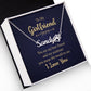 To My Girlfriend You Are My Best Friend Name Necklace With Paw Print-Express Your Love Gifts