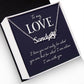 I Love Being With You Name Necklace With Paw Print-Express Your Love Gifts