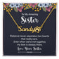 To My Amazing Sister Distance Never Separates Name Necklace With Paw Print-Express Your Love Gifts