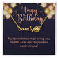 Happy Birthday Happiness Each Minute Name Necklace With Paw Print-Express Your Love Gifts