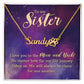 To My Sister I Love You Name Necklace With Paw Print-Express Your Love Gifts