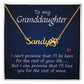 To My Granddaughter Name Necklace With Paw Print-Express Your Love Gifts