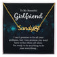 To My Girlfriend I Can't Promise to Fix All Your Problems Name Necklace With Paw Print-Express Your Love Gifts