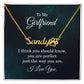 To My Girlfriend I Think You Should Know Name Necklace With Paw Print-Express Your Love Gifts