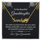 To My Granddaughter You Stole My Heart Name Necklace With Paw Print-Express Your Love Gifts