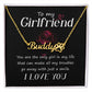 To My Girlfriend You Are The Only Girl Name Necklace With Paw Print-Express Your Love Gifts