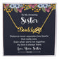 To My Amazing Sister Distance Never Separates Name Necklace With Paw Print-Express Your Love Gifts