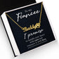 To My Fiancee I Promise Name Necklace With Paw Print-Express Your Love Gifts