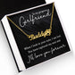 To My Gorgeous Girlfriend You Have Captured My Soul Name Necklace With Paw Print-Express Your Love Gifts