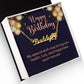 Happy Birthday Happiness Each Minute Name Necklace With Paw Print-Express Your Love Gifts