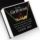 To My Girlfriend You Are The Only Girl Name Necklace With Paw Print-Express Your Love Gifts